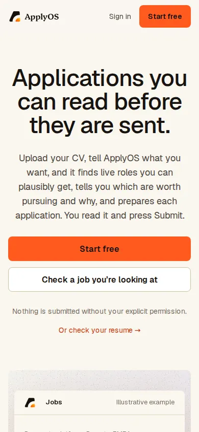 ApplyOS on a phone