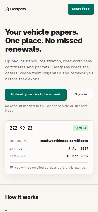 Fleetpass on a phone
